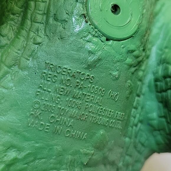 Vintage 2005 Toy Major Trading Co. Large Triceratops Rubbery Dinosaur Figure - Picture 6 of 6